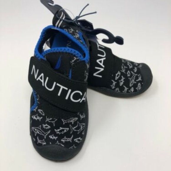 Nautica Kids Water Shoes (BLACK/BLUE/WHITE) *SHARKS* - Picture 1 of 3